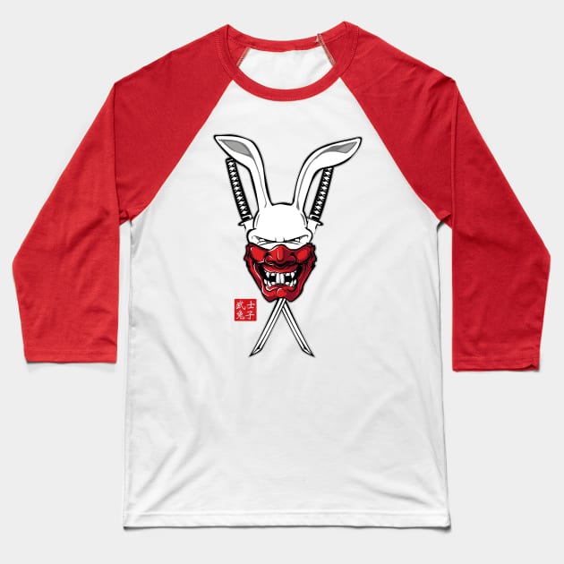 Samurai Bunny Year of the Rabbit Baseball T-Shirt by BOEC Gear